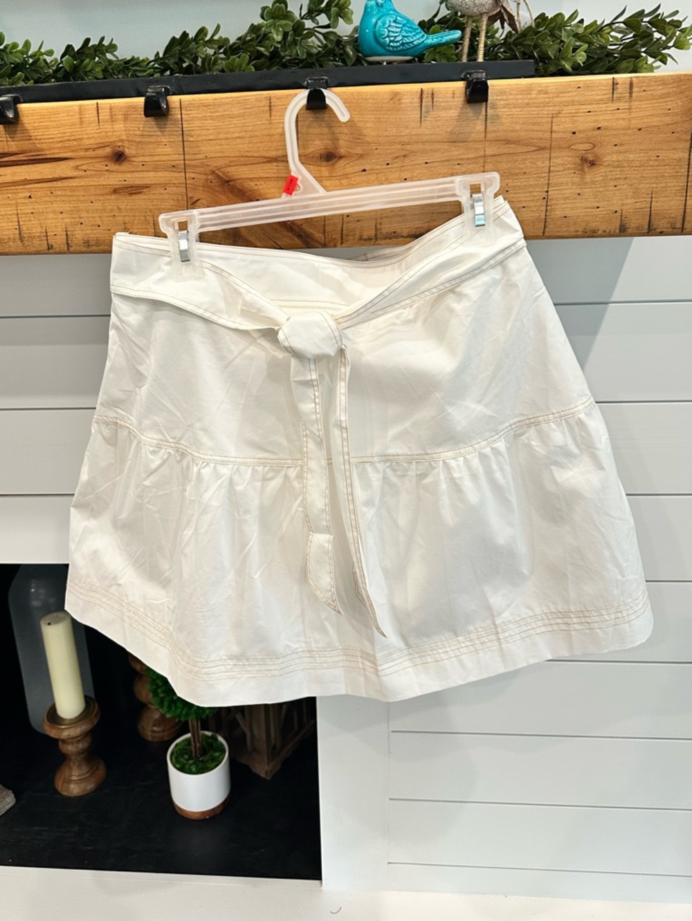 White Boutique Tiered Skater Skirt